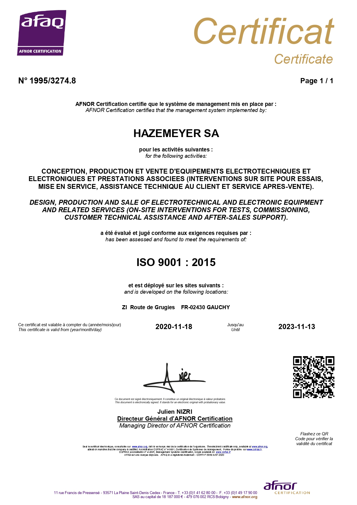 Certification ISO 9001 vs 2015